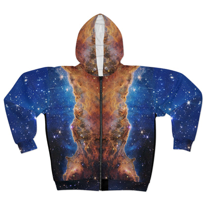 Intergalactic Unisex Zip Hoodie - Cosmic Cliffs in the Carina Nebula - JWST