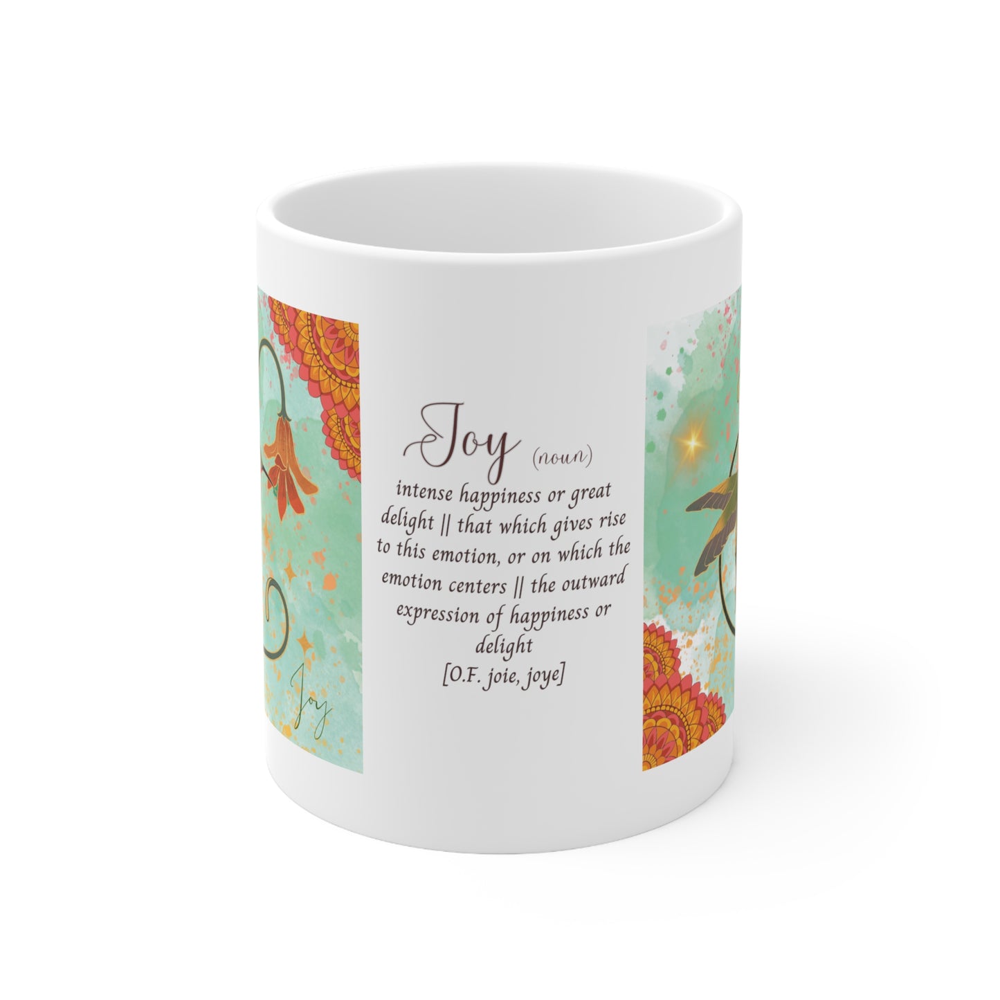 Hummingbird Joy Ceramic Mug 11oz