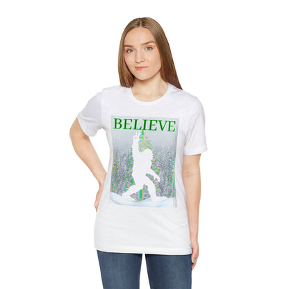 Yeti Believe Snow Forest Unisex Jersey Short Sleeve Tee