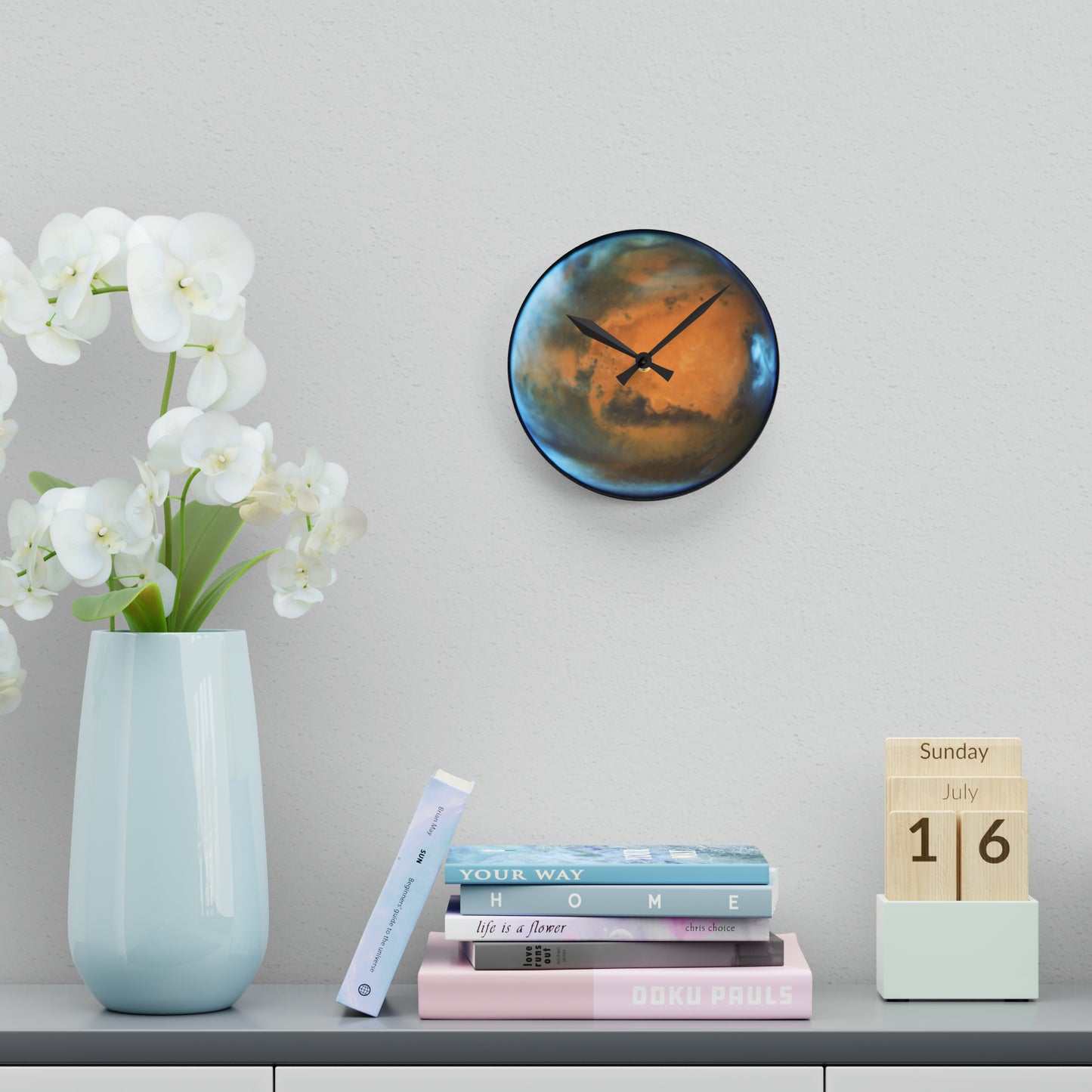 Mars Planetary Wall Clock