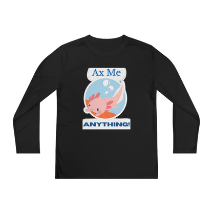 Ax Me Anything Axolotl Youth Long Sleeve Tee