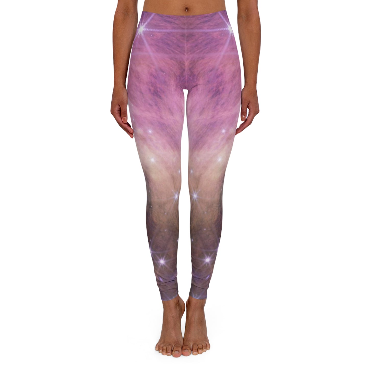 Intergalactic Women's Spandex Leggings - Star Cluster IC 348 - JWST