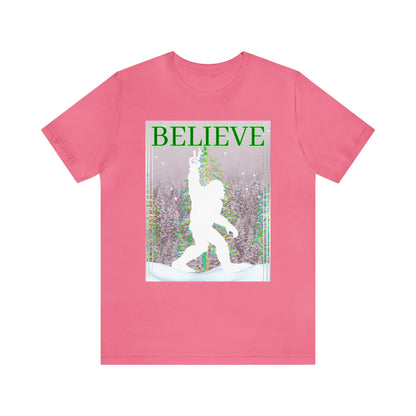 Yeti Believe Snow Forest Unisex Jersey Short Sleeve Tee