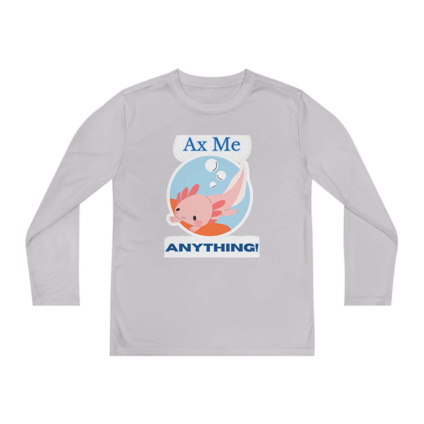 Ax Me Anything Axolotl Youth Long Sleeve Tee