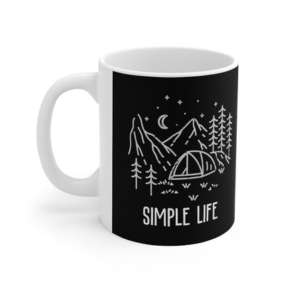 Simple Life Camping Mug Ceramic 11oz