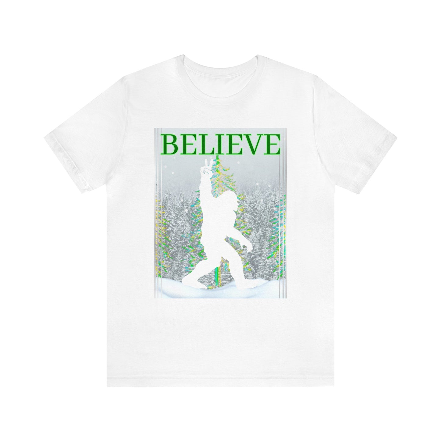 Yeti Believe Snow Forest Unisex Jersey Short Sleeve Tee