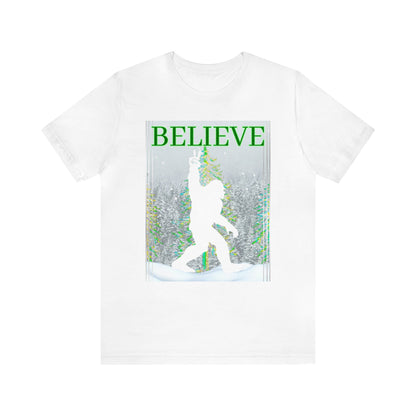 Yeti Believe Snow Forest Unisex Jersey Short Sleeve Tee