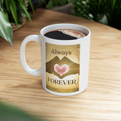 Always and Forever Heart Hands Ceramic Mug 11oz