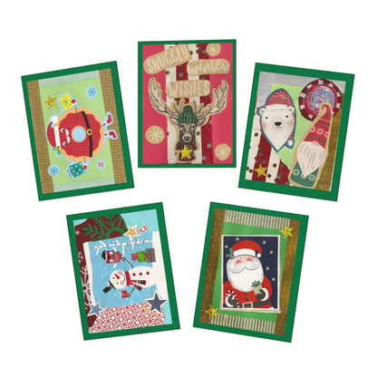 Cutest  Holiday Paper Collage Greeting Cards Ever! Vol. 2 (5-Pack)