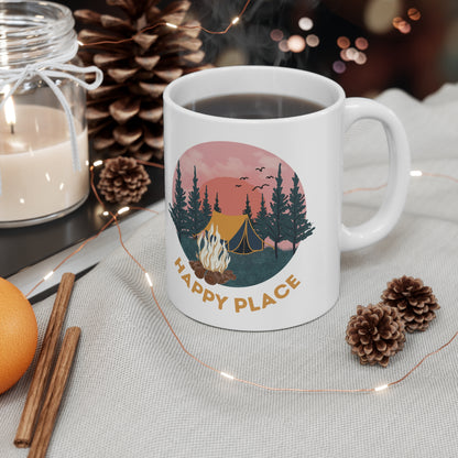 Happy Place Camping Ceramic Mug 11oz