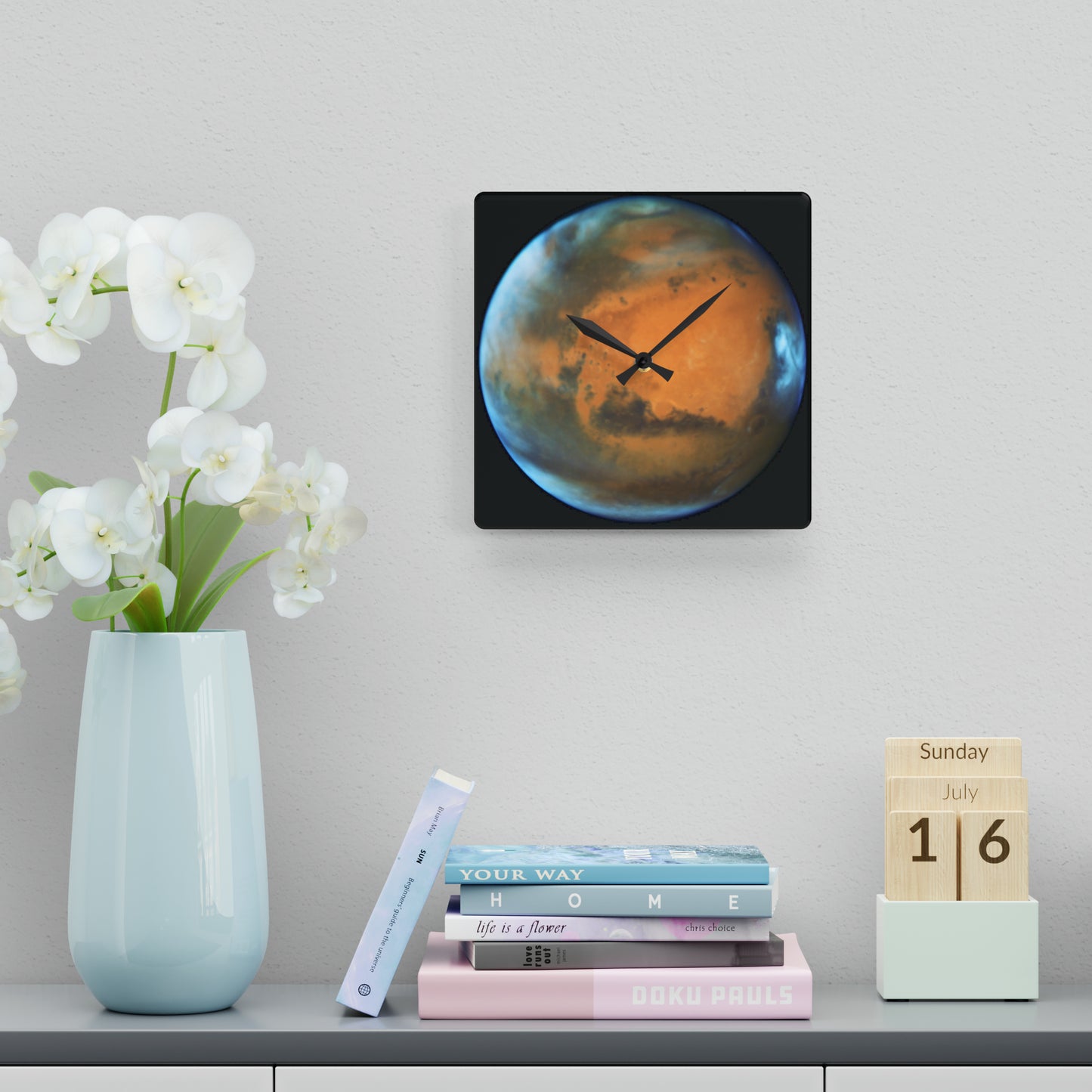 Mars Planetary Wall Clock