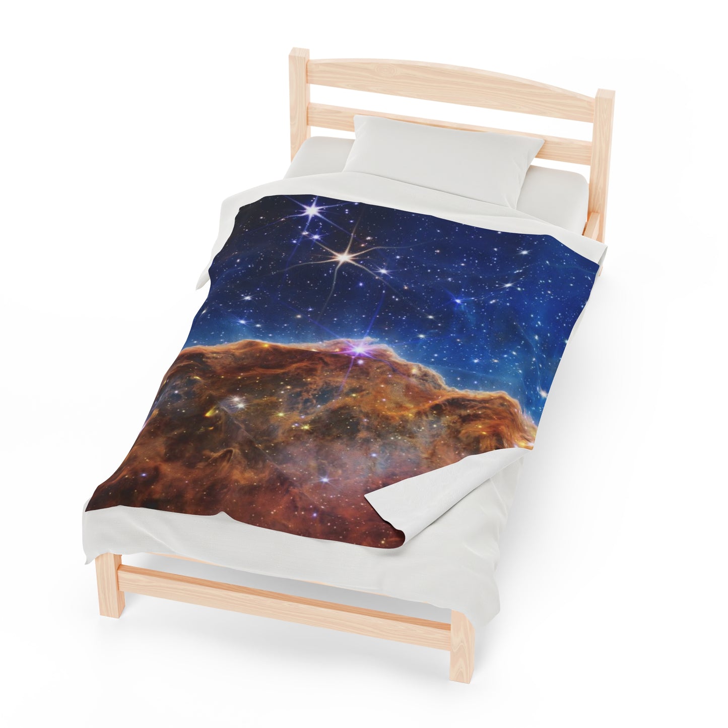 Intergalactic Velveteen Plush Blanket - Cosmic Cliffs In The Carina Nebula - JWST