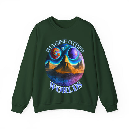 Imagine Other Worlds V1 Unisex Crewneck Sweatshirt