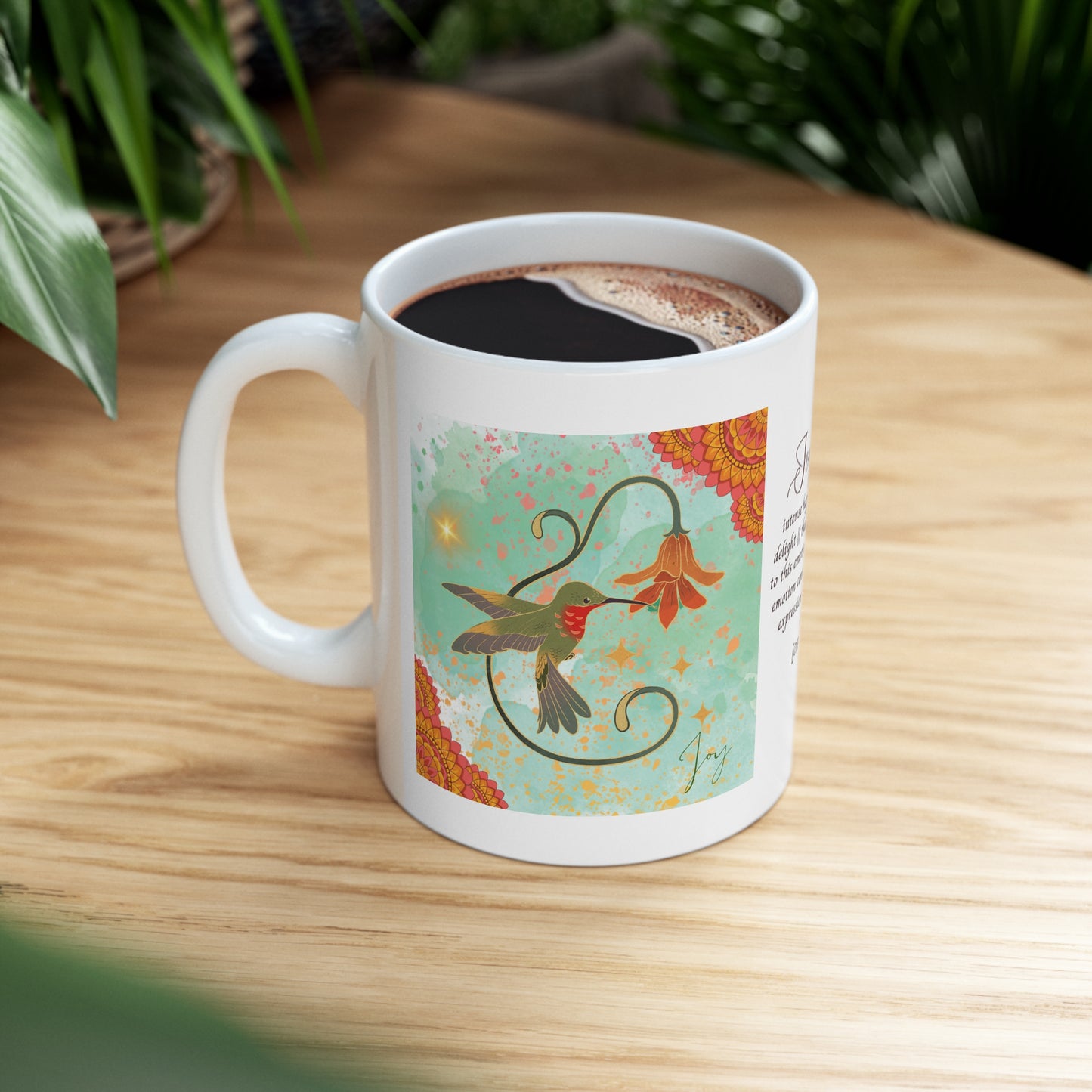 Hummingbird Joy Ceramic Mug 11oz