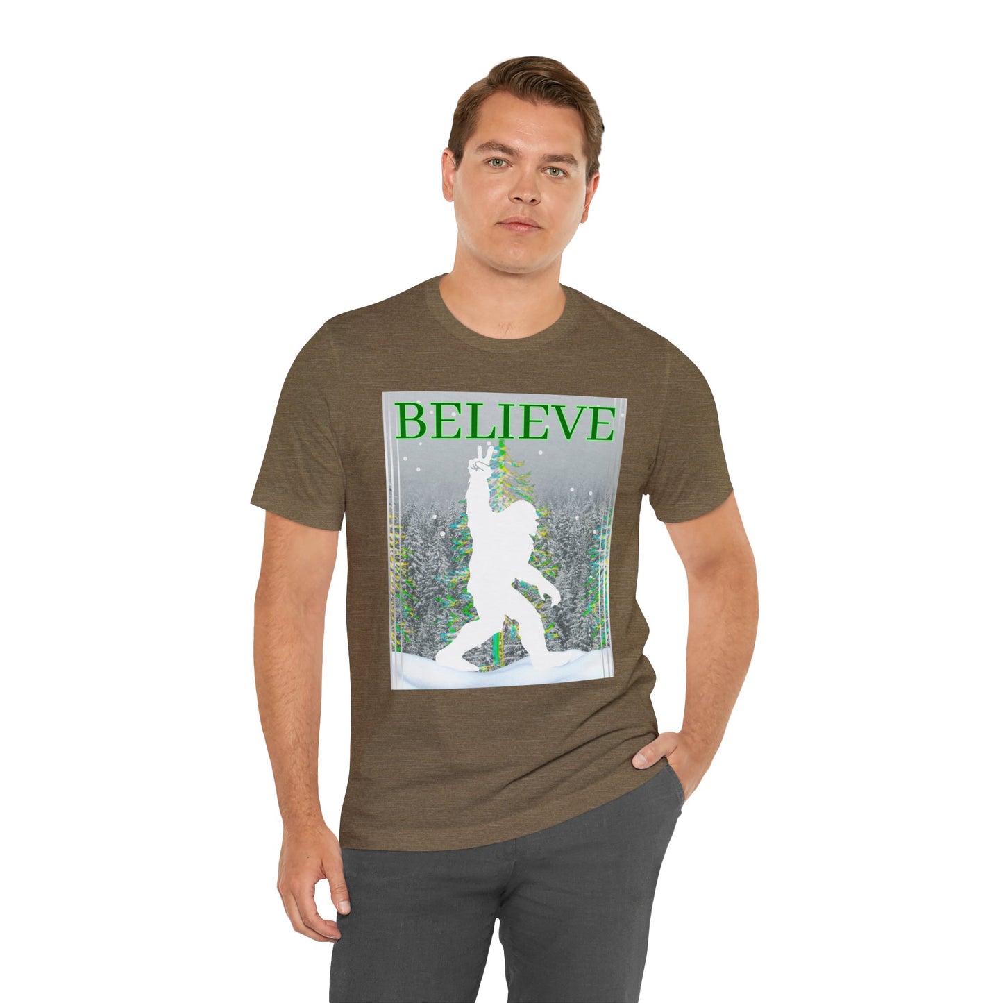 Yeti Believe Snow Forest Unisex Jersey Short Sleeve Tee