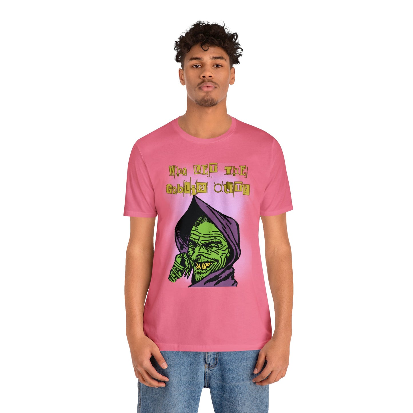 Who Let The Goblin Out? Unisex Jersey Short Sleeve Tee