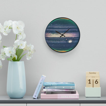 Auroras on Jupiter Planetary Wall Clock