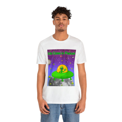 Alien Waving – We Come In Peace Unisex Jersey Short Sleeve Tee