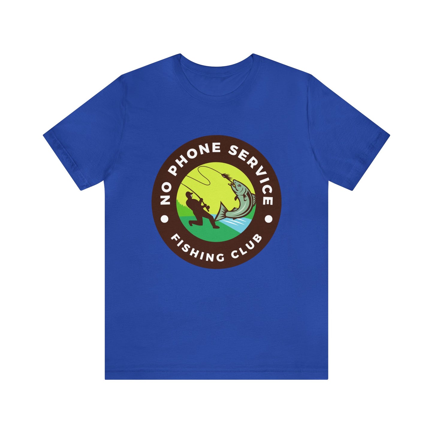 No Phone Service Fishing Club Unisex Jersey Short Sleeve Tee