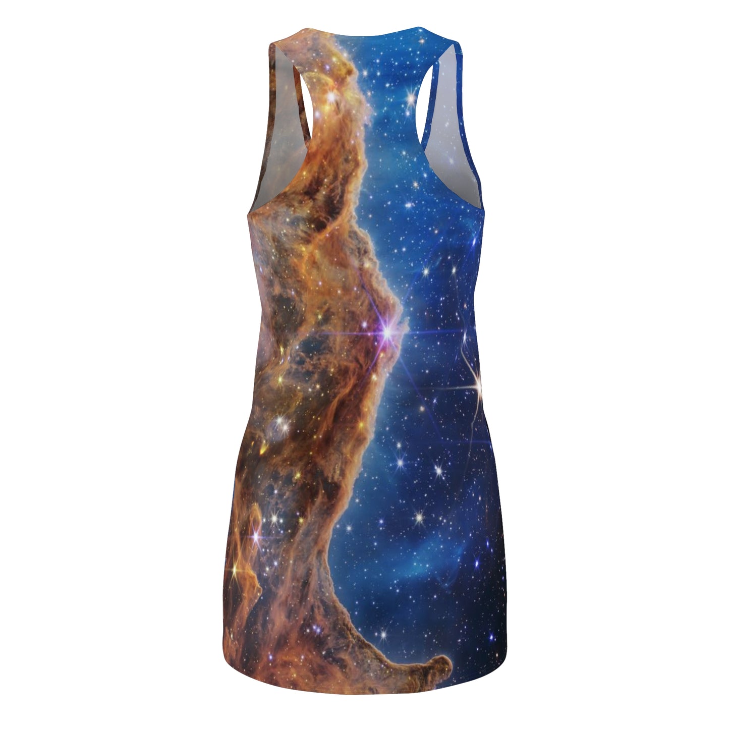 Intergalactic Women's Racerback Dress - Cosmic Cliffs In The Carina Nebula - JWST