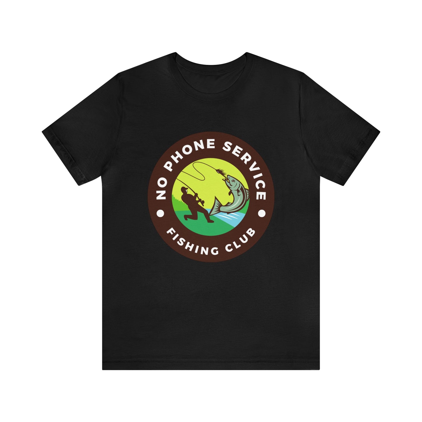 No Phone Service Fishing Club Unisex Jersey Short Sleeve Tee