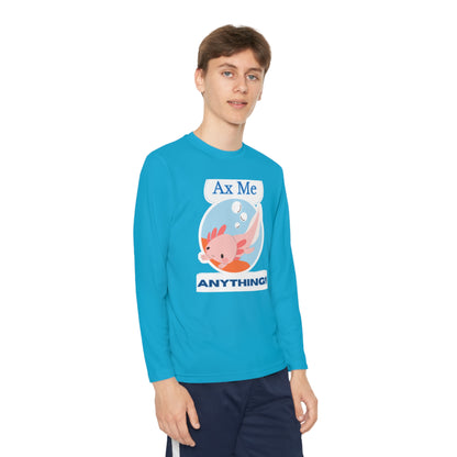 Ax Me Anything Axolotl Youth Long Sleeve Tee