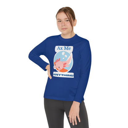 Ax Me Anything Axolotl Youth Long Sleeve Tee