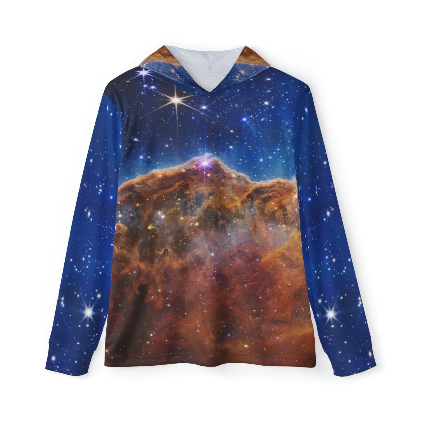 Intergalactic Men's Sports Warmup Hoodie - Cosmic Cliffs In The Carina Nebula - JWST