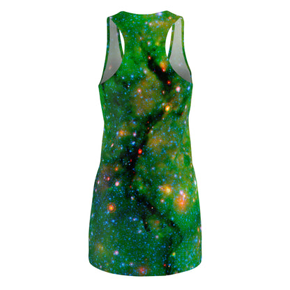 Galactic Women's Racerback Dress - Snake in Galactic Plane - Spitzer Space Telescope