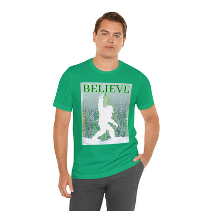 Yeti Believe Snow Forest Unisex Jersey Short Sleeve Tee