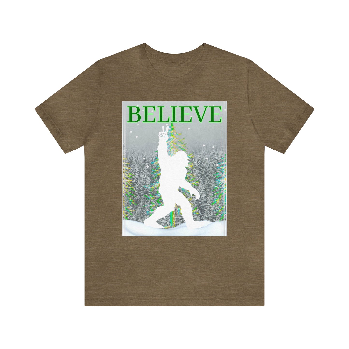 Yeti Believe Snow Forest Unisex Jersey Short Sleeve Tee