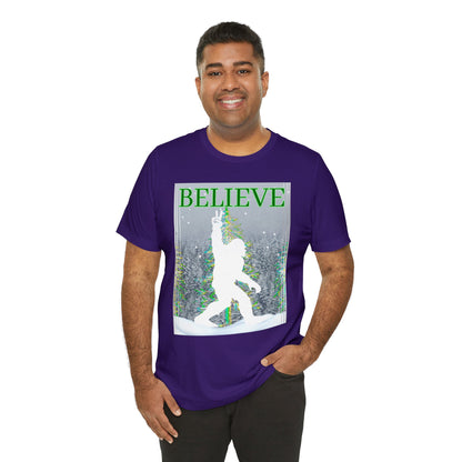 Yeti Believe Snow Forest Unisex Jersey Short Sleeve Tee