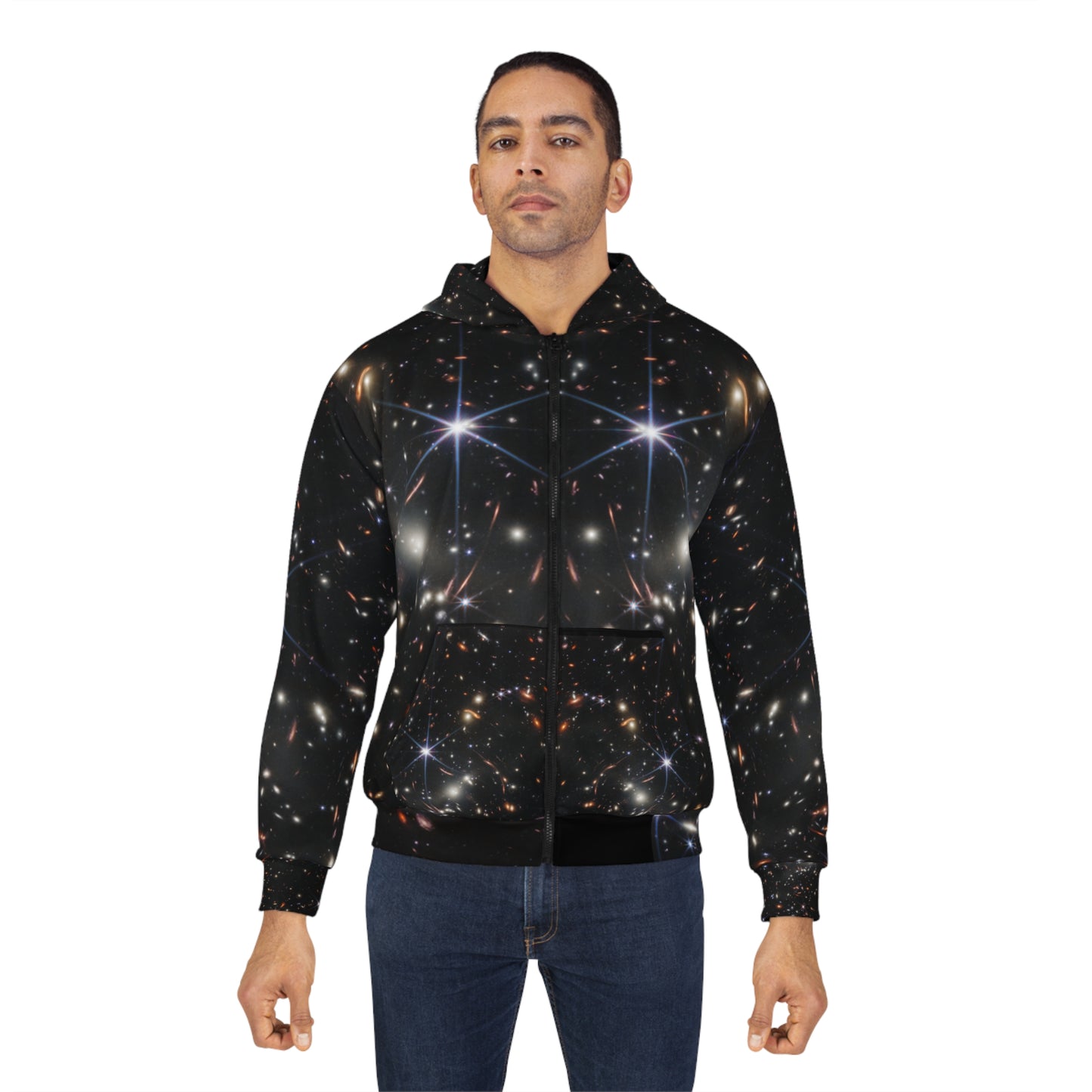 Intergalactic Unisex Zip Hoodie - First Deep Field Image - JWST