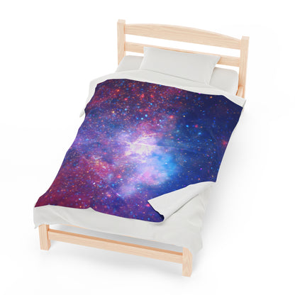 Galactic Velveteen Plush Blanket - Center Of The Milky Way Galaxy - Hubble Telescope