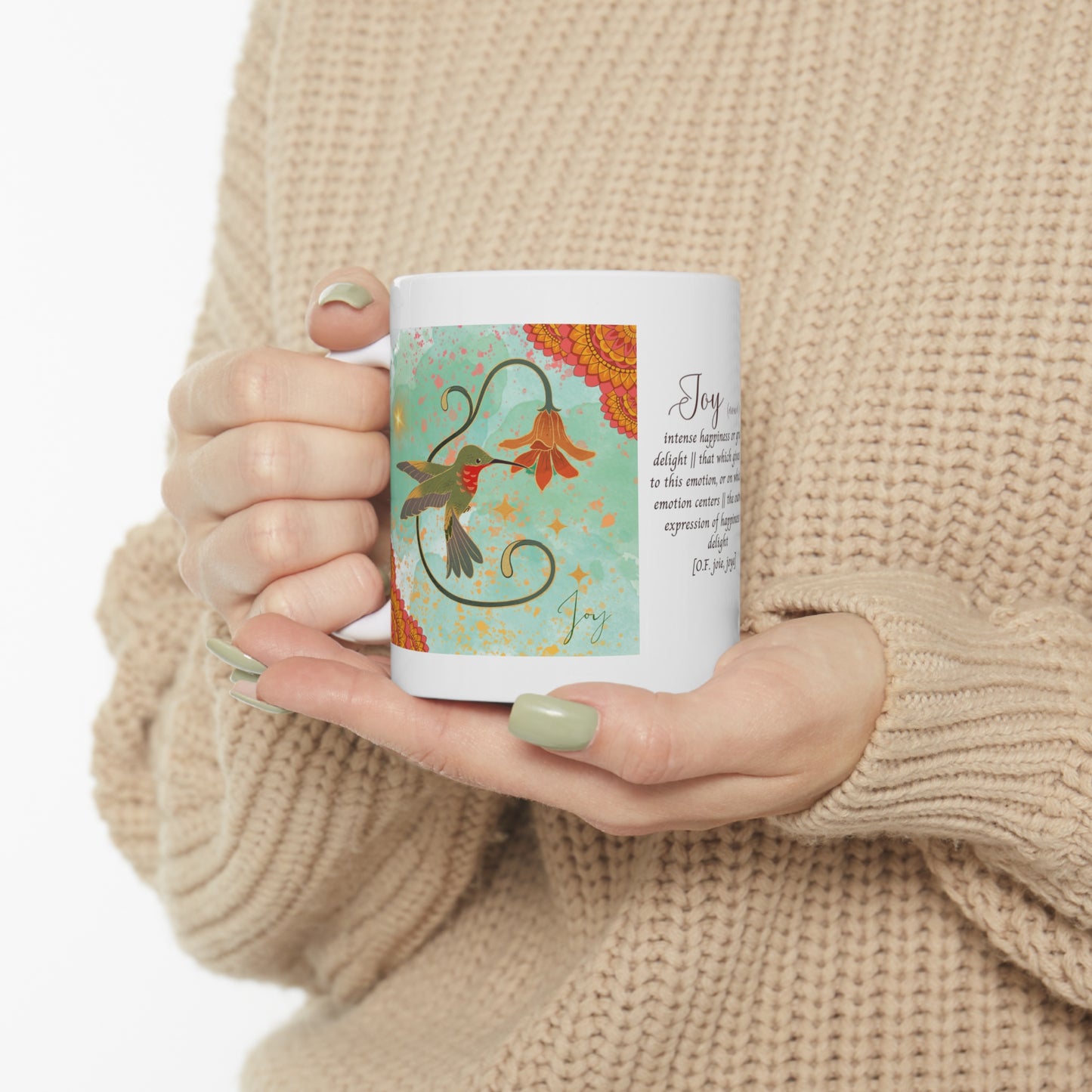 Hummingbird Joy Ceramic Mug 11oz