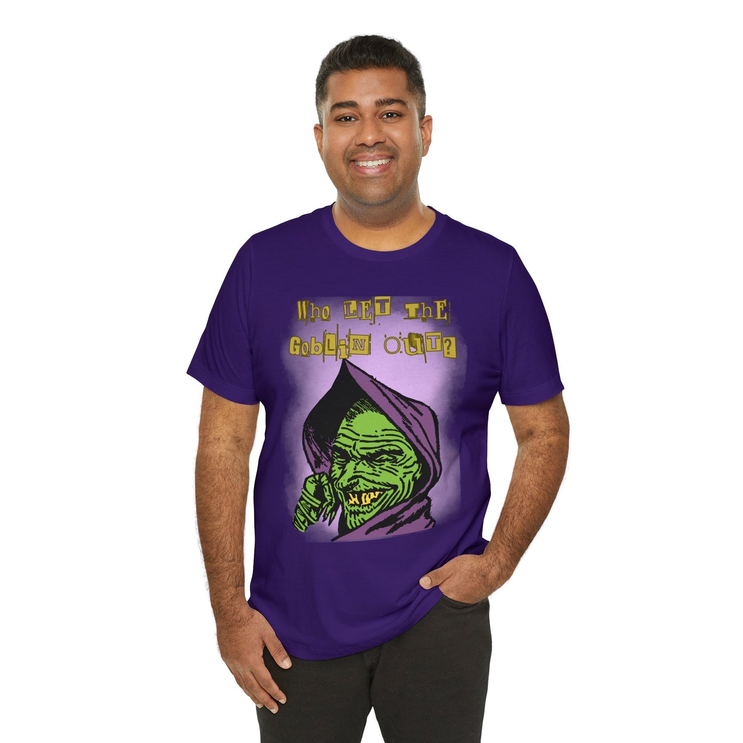 Who Let The Goblin Out? Unisex Jersey Short Sleeve Tee