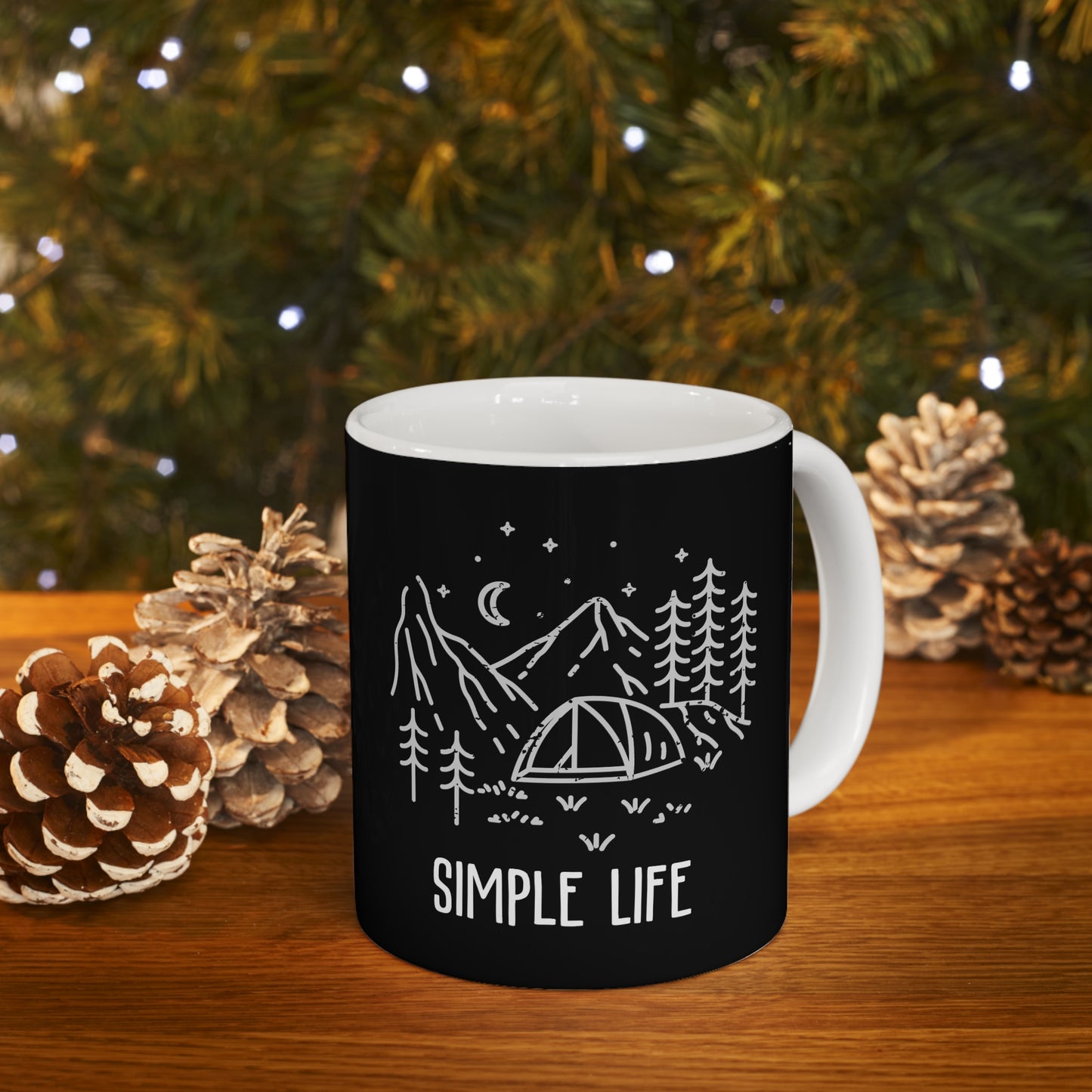 Simple Life Camping Mug Ceramic 11oz