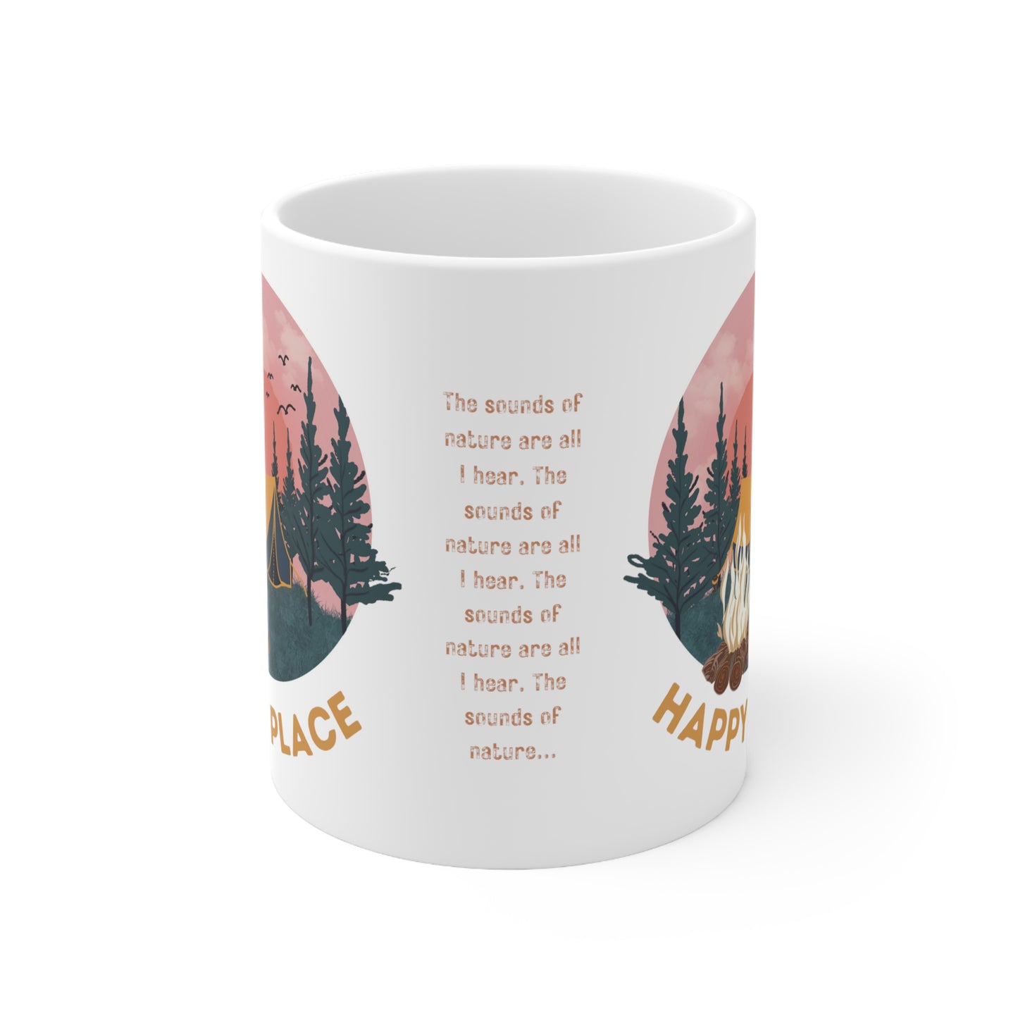 Happy Place Camping Ceramic Mug 11oz