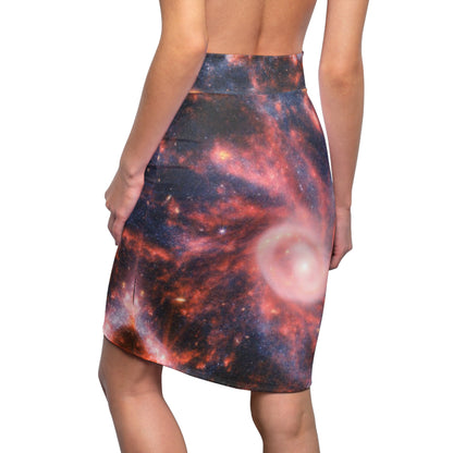 Intergalactic Women's Pencil Skirt  - Cartwheel Galaxy - JWST