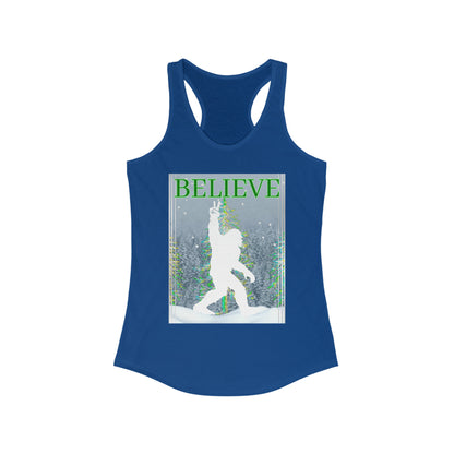 I Believe Yeti Women's Ideal Racerback Tank