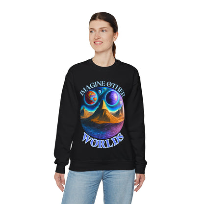 Imagine Other Worlds V1 Unisex Crewneck Sweatshirt