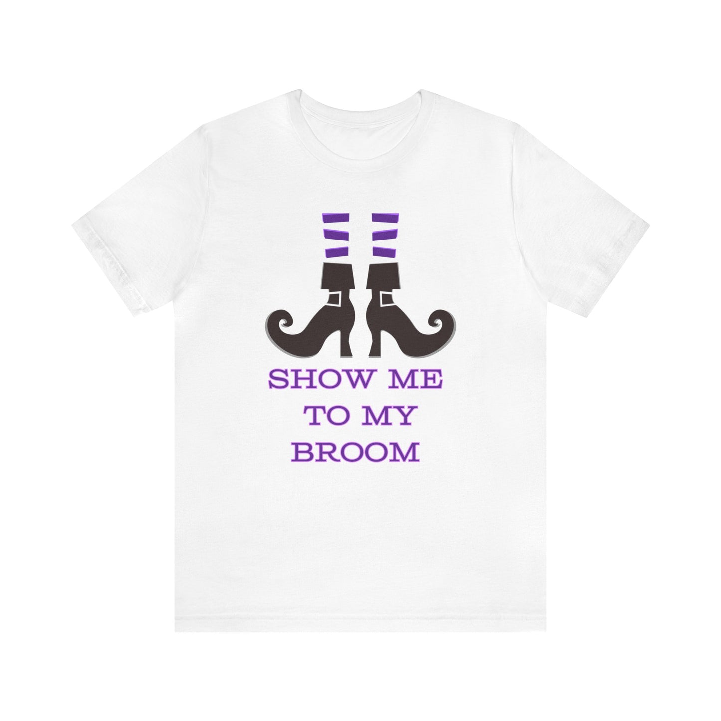 Show Me To My Broom Unisex Jersey Short Sleeve Tee