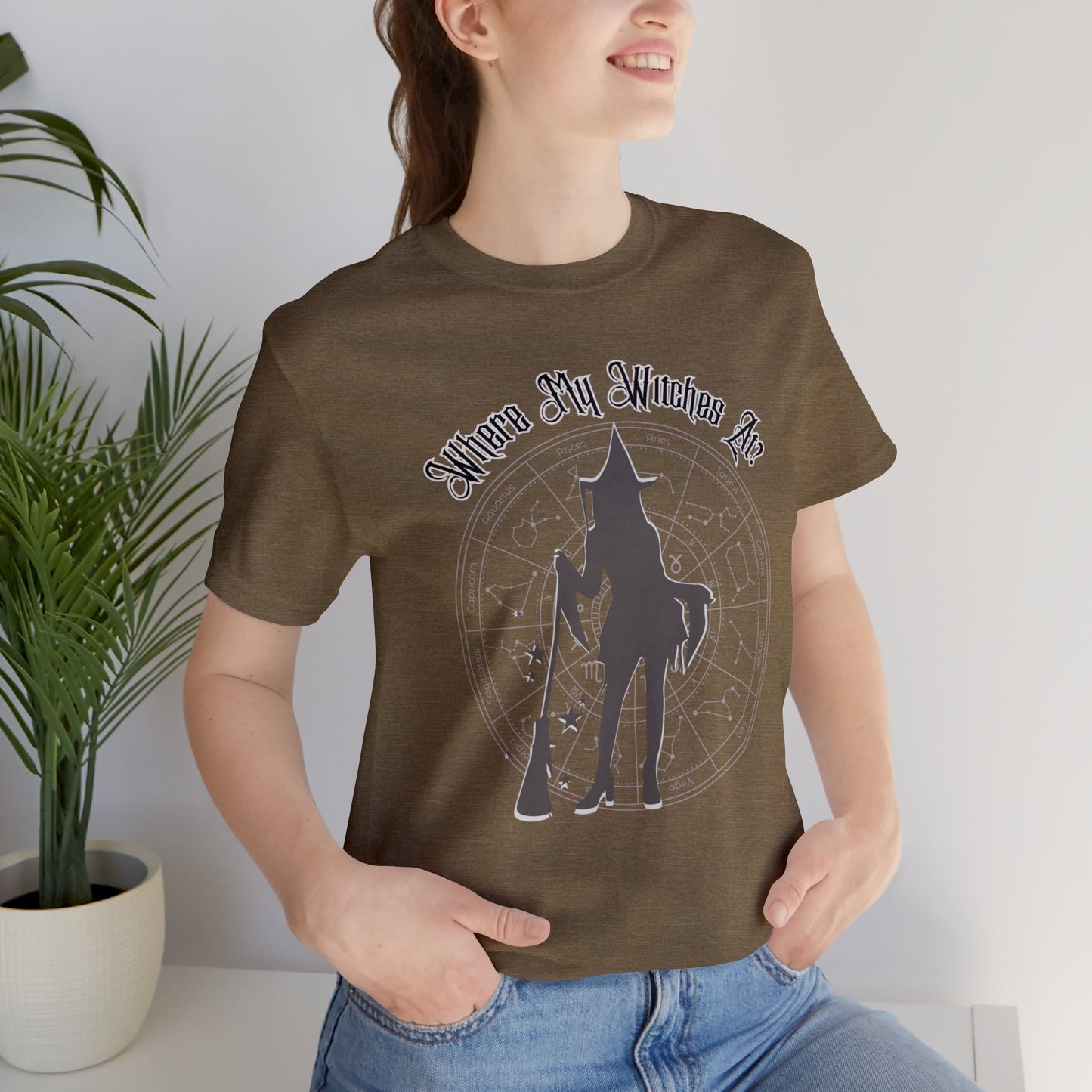 Where My Witches At? Unisex Jersey Short Sleeve Tee