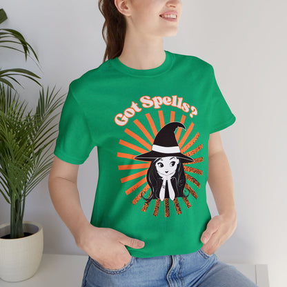 Got Spells? Cute Witch Unisex Jersey Short Sleeve Tee