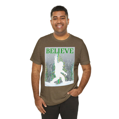 Yeti Believe Snow Forest Unisex Jersey Short Sleeve Tee