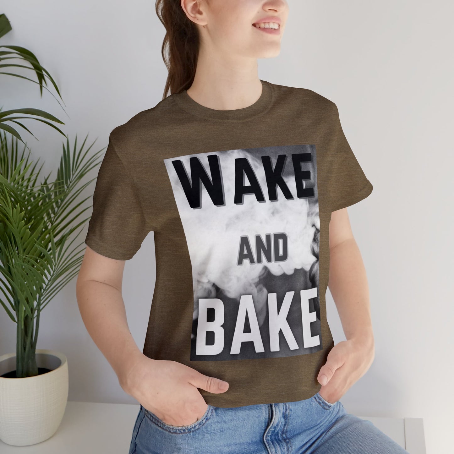 Wake and Bake Smoke Unisex Jersey Short Sleeve Tee