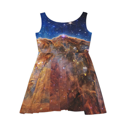 Intergalactic Women's Skater Dress - Cosmic Cliffs In The Carina Nebula - JWST