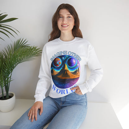 Imagine Other Worlds V1 Unisex Crewneck Sweatshirt