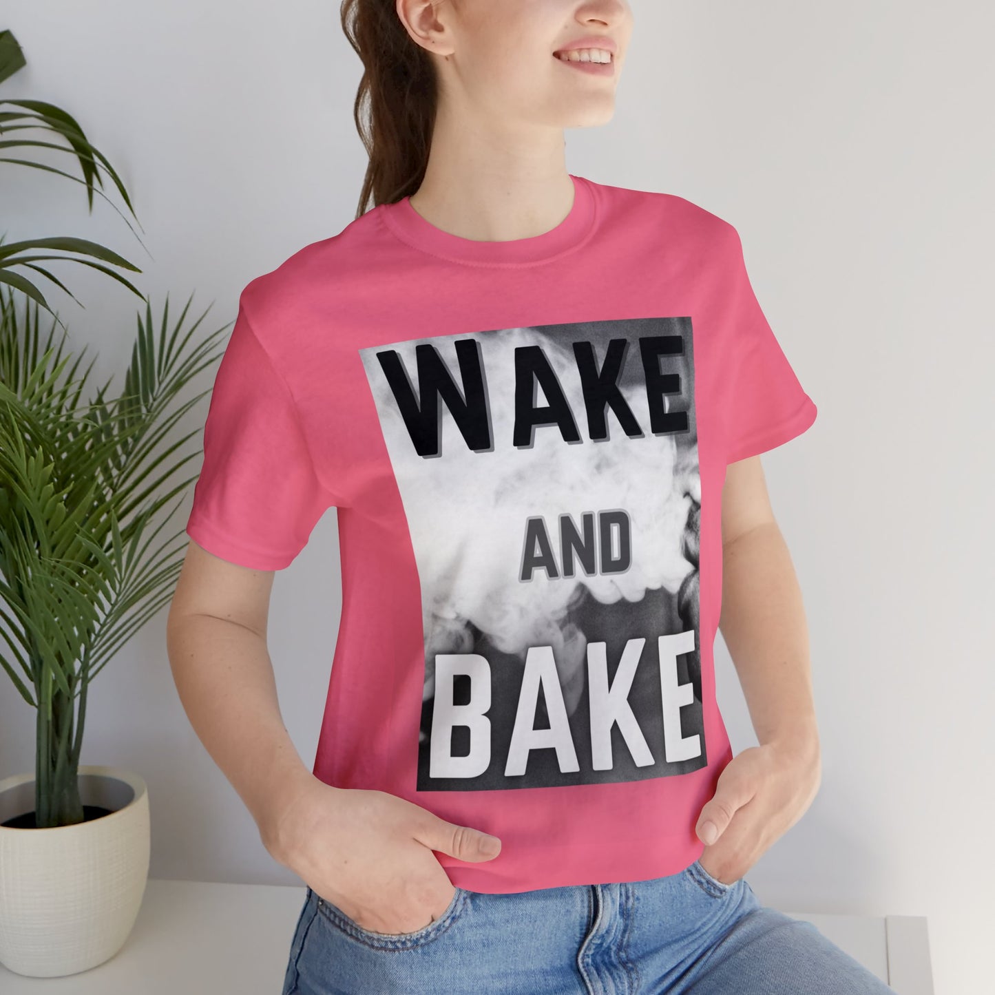 Wake and Bake Smoke Unisex Jersey Short Sleeve Tee