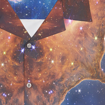 Intergalactic Men's Hawaiian Style Shirt -  Cosmic Cliffs in the Carina Nebula - JWST